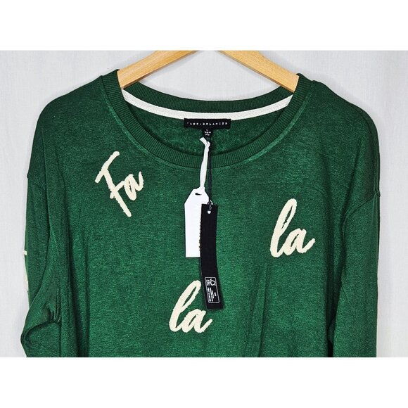 Jane & Delancey Green Fa La La Pullover Sweater Size Large - Picture 3 of 8
